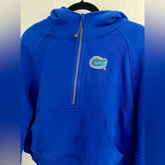 Lululemon University of Florida Women's Scuba Oversized 1/2 Zip Hoodie M/L Blue - Picture 2 of 9